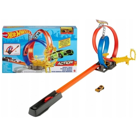 Hot Wheels Wyzwanie Podwójna Pętla Tor + Autko Zestaw Energy Track GND92